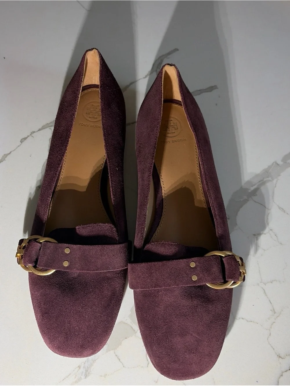 Tory Burch suede flats Marsden Smoking Loafer